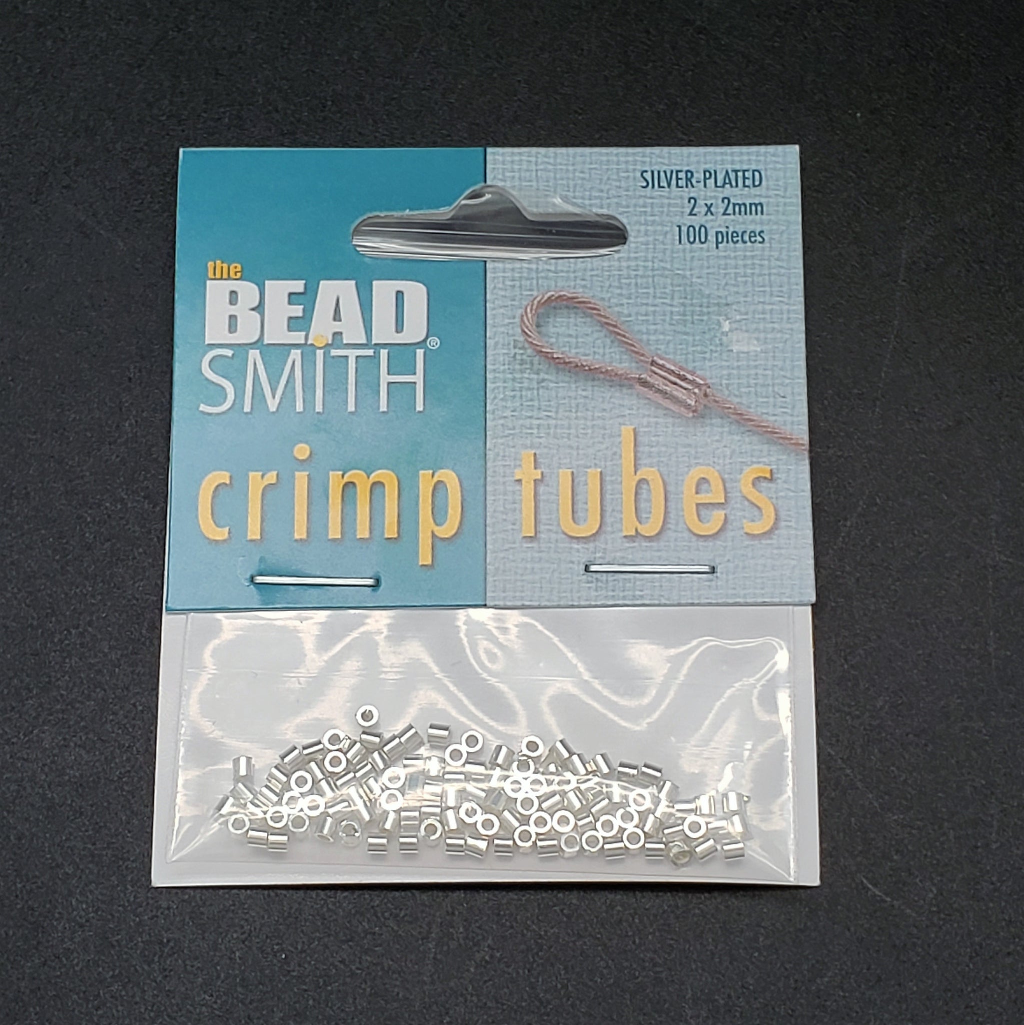 Crimp Beads, Silver Plate, Beadsmith - 2x2mm 100pk