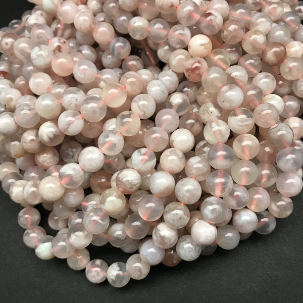 Cherry Agate Round Beads - 8mm