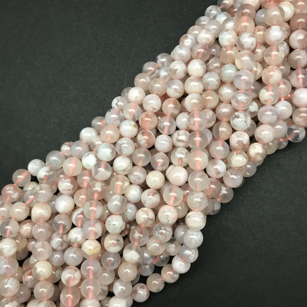 Cherry Agate Round Beads - 8mm