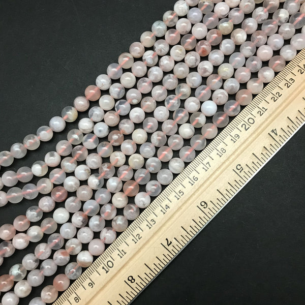 Cherry Agate Round Beads - 8mm