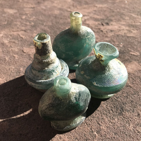 Ancient Roman-Era Glass Tiny Bottle