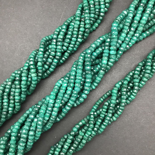 Emerald India-Cut 4mm Rondelle