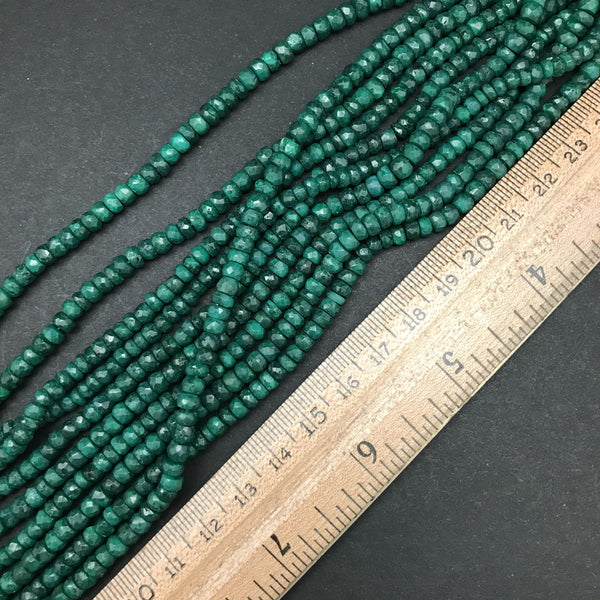 Emerald India-Cut 4mm Rondelle