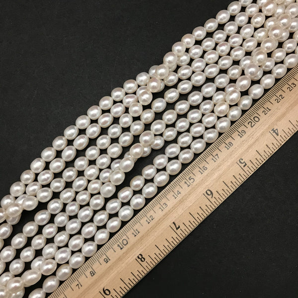 Pearls, White Perfect Oval, 9mm