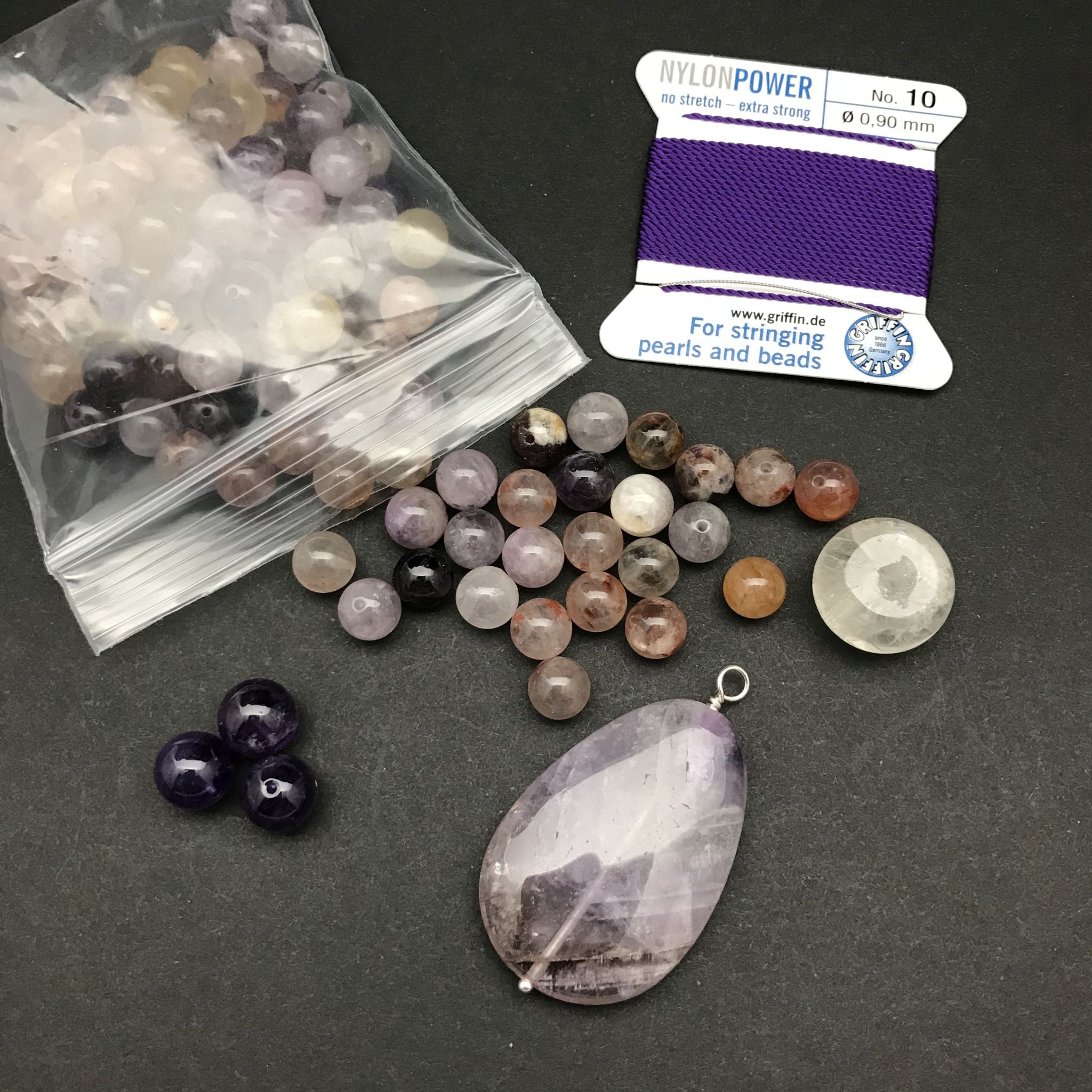 Mala Bead Kit: Super Seven, Amethyst, Citrine