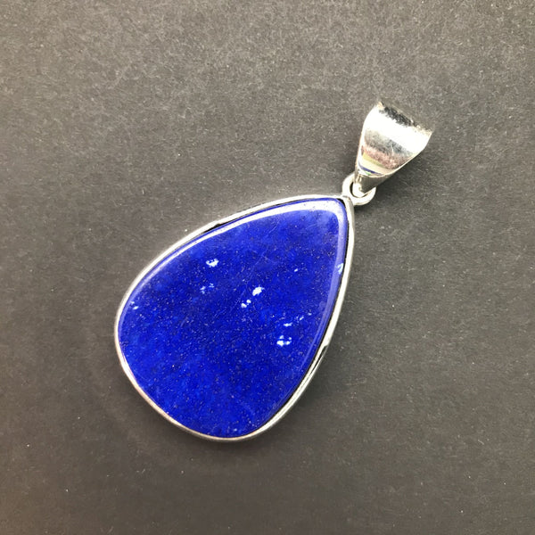 Lapis & Sterling Teardrop Pendant