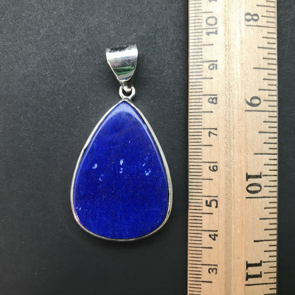 Lapis & Sterling Teardrop Pendant