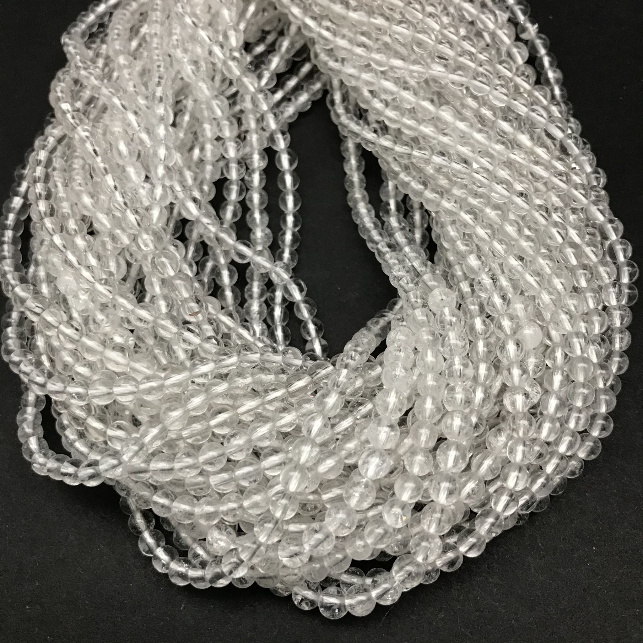 Quartz, Crystal Clear, 4mm Round