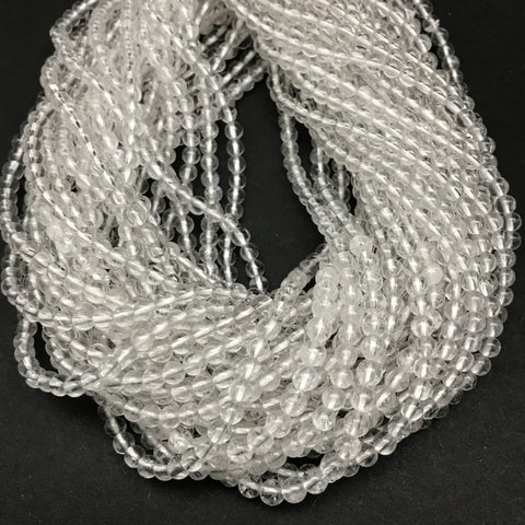 Quartz, Crystal Clear, 4mm Round