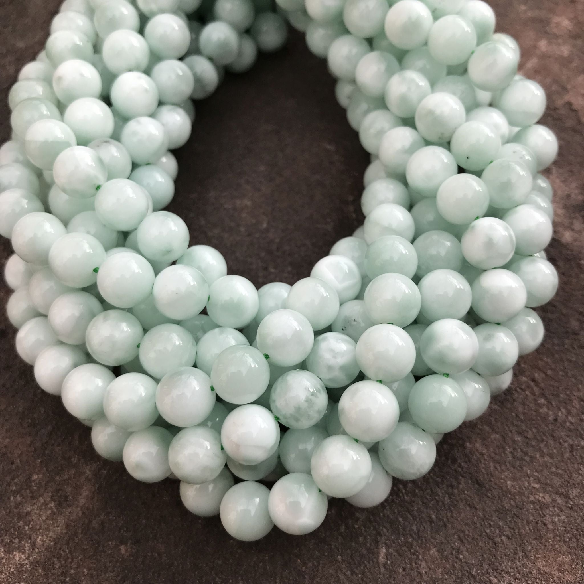 Green Angelite 8mm Beads