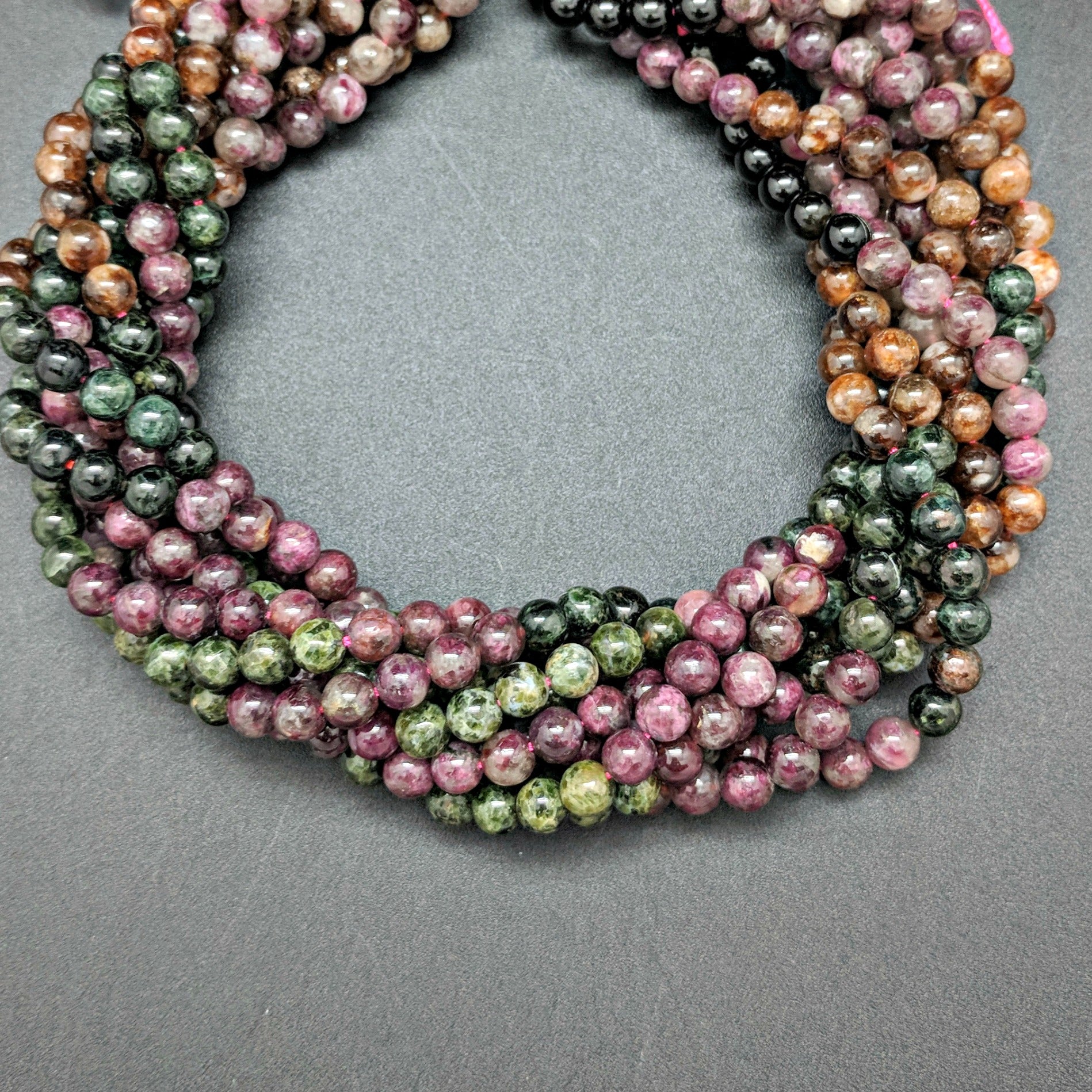 Multi-Color Tourmaline 6mm Beads