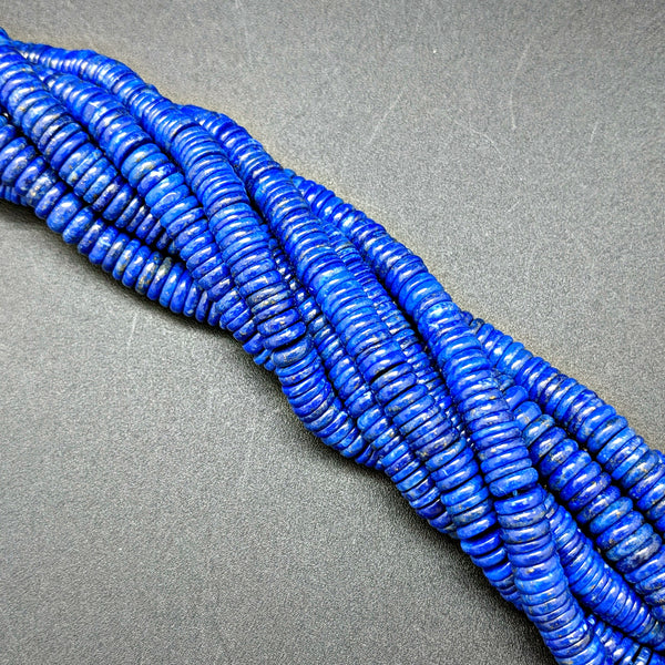 Lapis Flat 7mm Coin Beads