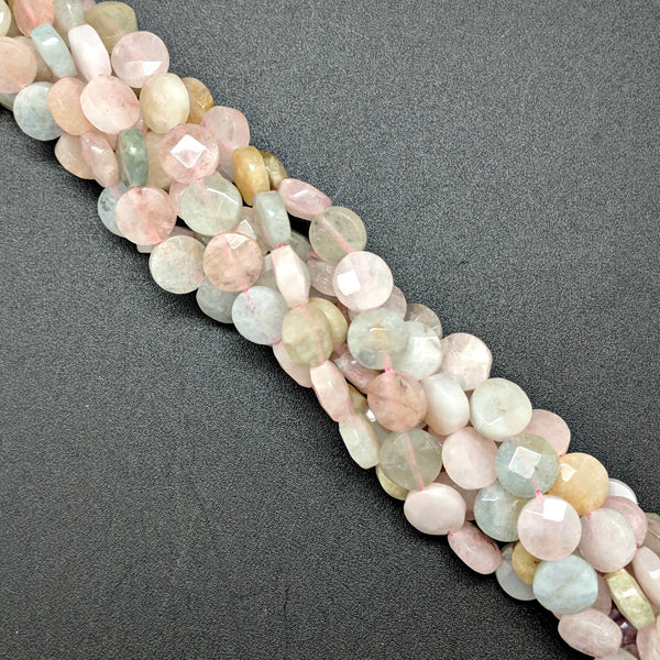 Multicolor Beryl 8mm Coin Beads