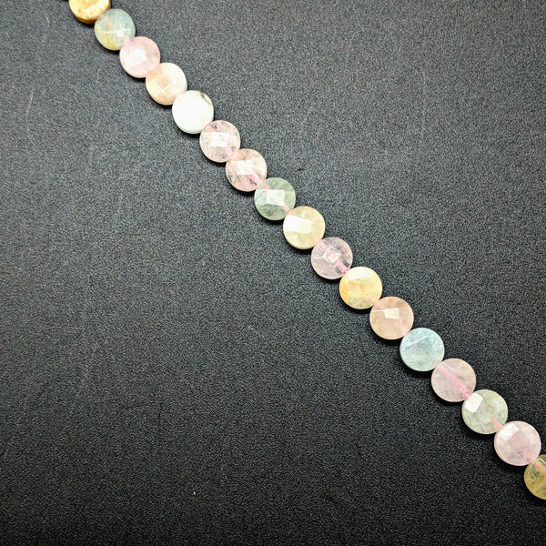Multicolor Beryl 8mm Coin Beads
