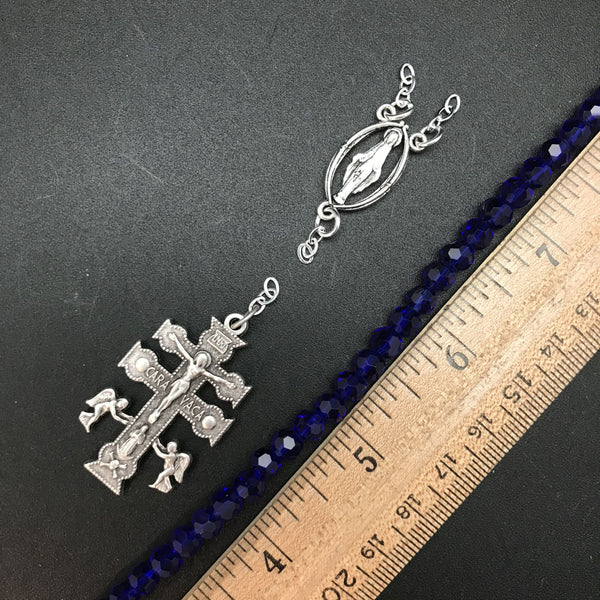 Rosary Kit: Cobalt Crystal