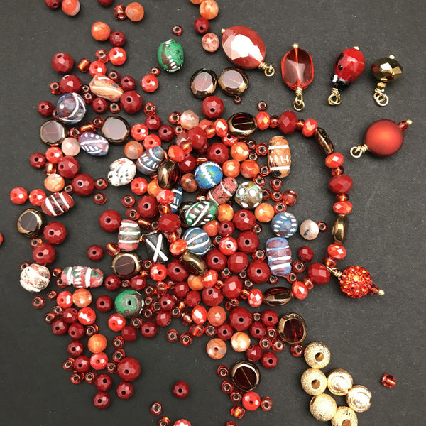 Stretch Bracelet Kit: Red & Orange Shades