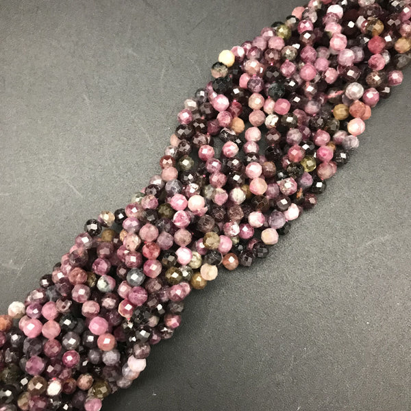 Tourmaline Mixed Facet 5mm Beads